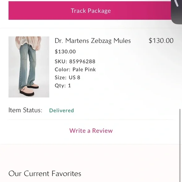 Doc Marten Zebzag Mule Pink - Picture 4 of 7